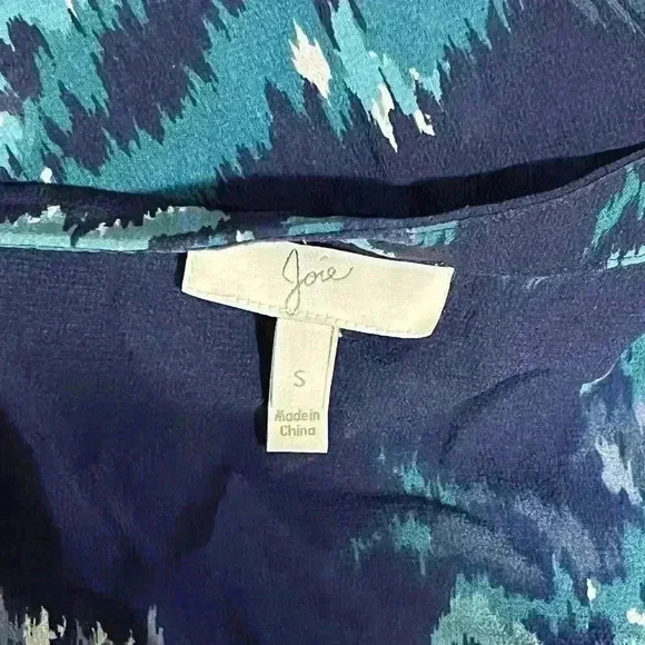 Joie Aceline Blue Silk 3/4 Sleeve Blouse Size Small - Picture 6 of 8